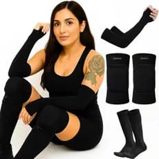 Kit completo Para Vôlei Joelheira Meião Manguito Original 01 Par De Cada item