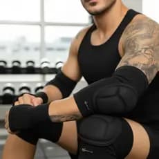 Kit de Joelheira e Cotoveleira Vôlei Futsal Goleiro Master