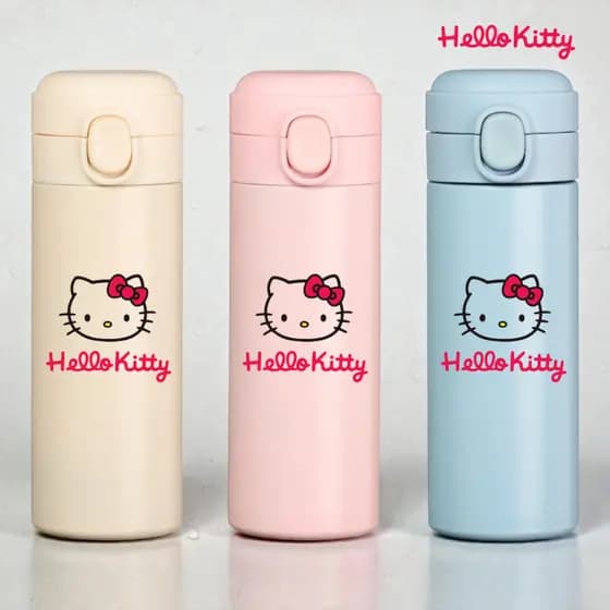 Garrafa Térmica Aço inoxidável 400ml Hello Kitty Parede Dupla