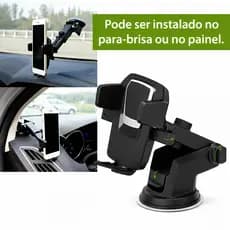 Suporte Veicular Universal para Celular LEHMOX LEY-12 com Ventosa e Ajuste Automático