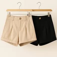 Kit 2 Shorts Femininos em Linho Elegante e Casual Chic Tamanhos Cores Verão