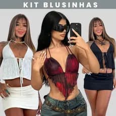 Blusa Feminina top cropped batinha Estilo Gringo decote Recorte Suplex Premium
