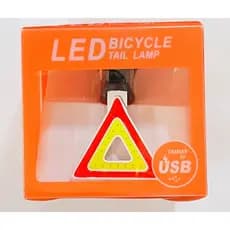 Lanterna Traseira Sinalizadora Triangulo Bike USB 5V