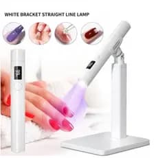 Lâmpada de Manicure Branca com Suporte de Tela 360 Graus Rotativa e Aquecimento Multifuncional