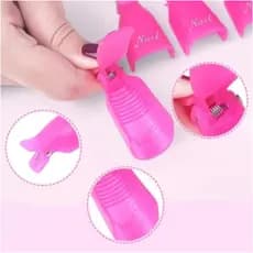Kit 10 Peças Acessório De Manicure /Presilha / Prendedor De Unha De Plástico Uv Gel Polish Para Manicure