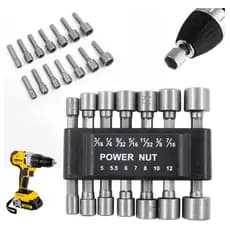 Kit Jogo Bits Soquetes Canhão para Maquina Furadeira