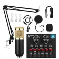 Interface Mesa V8 + Microfone Bm800 Com Braço Articulado Microfone profissional