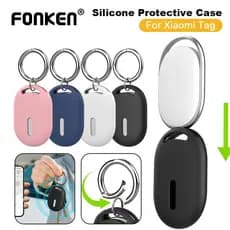 Fonken Capa Protetora De Silicone Para Xiaomi Tag À Prova De Queda Casca Macia Com Acessórios De Suporte De Chaveiro