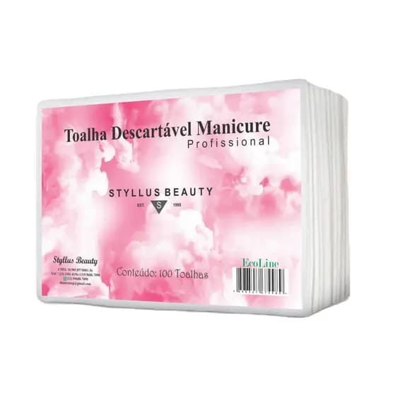 100 Toalha Manicure Descartável mão 20cm x 30cm