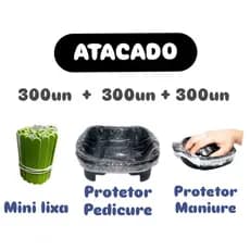 Kit Manicure 300 Lixas + 300 Protetores Pedicure + 300 Protetores Manicure Atacado