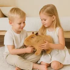 Capivara de Pelúcia Filó Bicho de Pelucia Brinquedo Infantil Decorativo Adoravel Amigavel Fofinha