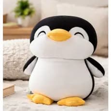 Pinguim de Pelúcia 24cm Bicho de Pelúcia Decorativo Brinquedo Dia das Crianças Antialérgico