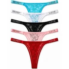 Kit Calcinhas Love Cores Variadas com Strass Renda Sensual Confortável