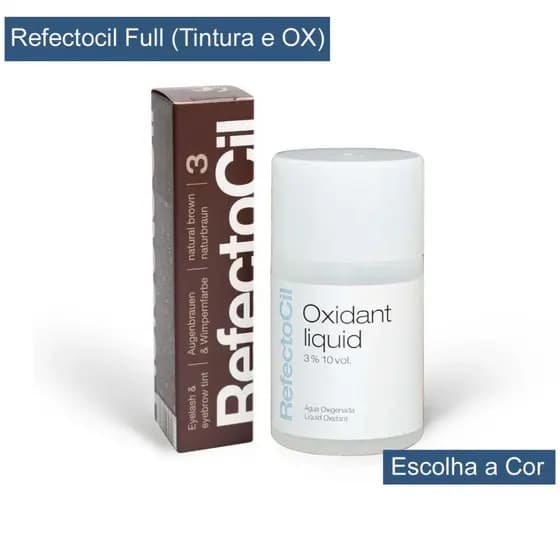 Refectocil Full Tintura e Oxidante Liquido Para Sobrancelhas Cilios Barba Bigode Pintar