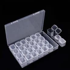 Estojo Organizador Unhas com 28 Divisórias Removíveis em Plástico Resistente