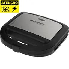 Sanduicheira Cadence Antiaderente Toast & Grill Inox -127v