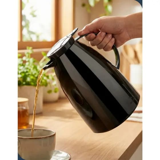 Garrafa Bule Térmico Viena Invicta De Gatilho 750ml Chá Café Preto