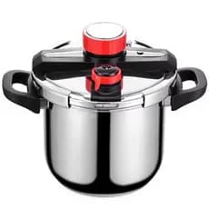 Panela de Pressão Inox 304 Fundo Triplo Profissional Alta Segurança Gás Elétrico Indução 60/100kPa