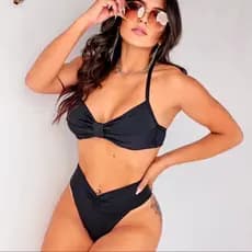 Biquini Blogueira Lipo Modelador Regulagem Cortininha Fio Duplo