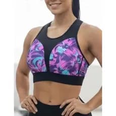Top Estampado Fitneess Costa Nadador com Bojo ESTAMPAS VARIADAS Conforto e Sustentação Fitness