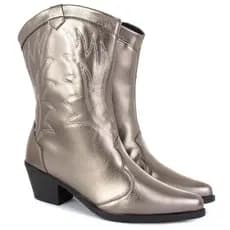 Bota Feminina Country Western Texana Bordada Boiadeira Confortável Moda Original Olzzy