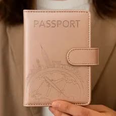 Carteira Porta Passaporte Viagem Capa Documentos Cartão Cédulas Proteção Rfid Multifuncional
