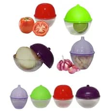 kit 4pçs Porta Cebola/Alho/Limão/Tomate Linha Translúcida