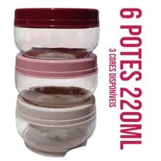 Kit 6 Potes Organizador Gire Trave 220 ml