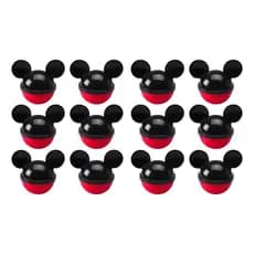 Kit 12 Mini Porta Mix Mickey Minnie Vermelha Lembrancinha Aniversário Potes