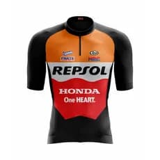 Camisa de Ciclismo Masculina Repsol Pro Manga Curta