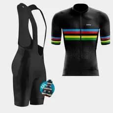 Conjunto Masculino Ciclismo Camisa e Bretelle de Forro Gel Bike MTB
