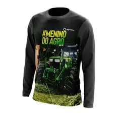 Camisa Camiseta Agro Proteção Solar Uv Trator Roça Blusa Manga Longa