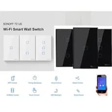 Sonoff TX T3 T2 1 2 ou 3 Botão Touch Preto Branco Us RF Interruptor Wi-fi