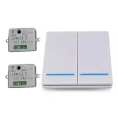 Kit 1 Interruptor Sobrepor 2 Tecla 2 Módulo Rf433mhz Sem Fio