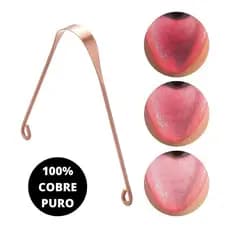 Limpador de Língua  Raspador 100% Cobre Puro - Modelo Premium