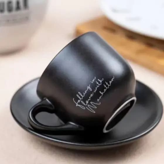 Conjunto 6 Xícaras de Café em Porcelana Mamhat 90 ml Alta Qualidade Chá Bebidas