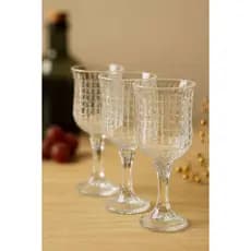 Kit 3 Taças de Vidro Mônaco 150ml – Elegante, Resistente, Ideal para Drinks, Sobremesas e Água