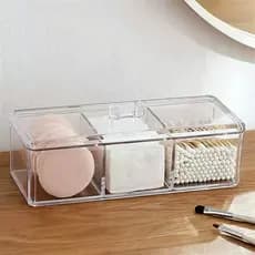 Organizador de Maquiagem em Acrílico - Caixa Organizadora com Design Elegante para sua Penteadeira