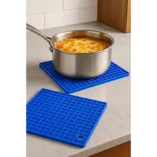 Descansos de Panela em Silicone Antiderrapante, Decoração Elegante para Cozinha e Proteção