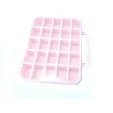 Maleta Plastica Organizadora Joy 25 Divisórias - Rosa Bebe