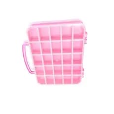 Maleta Plastica Organizadora Joy 25 Divisórias - Rosa