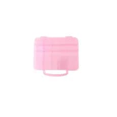 Maleta Plastica Organizadora Joy 25 Divisórias - Rosa Transparente