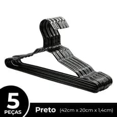 Kit 5 Cabides De Metal Alumínio Adulto De Luxo