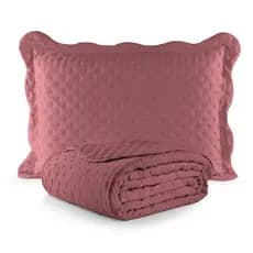 KIT COBRE LEITO COLCHA SOLTEIRO VIÚVA 02 PEÇAS MATELADO - 200 FIOS MICROPERCAL TOQUE MACIO