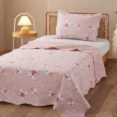 KIT COLCHA COBRELEITO SOLTEIRO INFANTIL 02 PEÇAS DUPLA FACE - 1,60 X 2,20 ESTAMPAS DIVERTIDAS MENINO E MENINA
