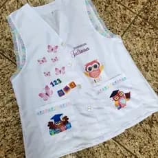 Jaleco Avental Professora Personalizado / Jaleco Uniforme Professora Personalizado