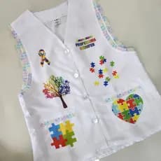 Avental Prof. EDUCAÇÃO ESPECIAL Personalizado / Jaleco Professora Personalizado AUTISMO/INCLUSÃO
