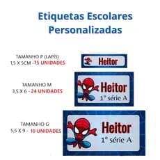 109 Etiquetas Escolar Personalizada / Kit Etiquetas Para Material Escolar Personalizada / Etiquetas Personalizadas