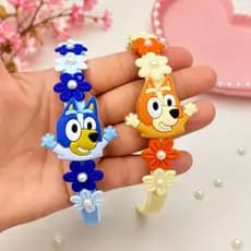Tiara Bluey e Bingo / Arquinho infantil Personagem / floral