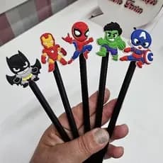 Lápis com Ponteira Personagens Emborrachado 5 unidades/ Lápis Menino / infantil